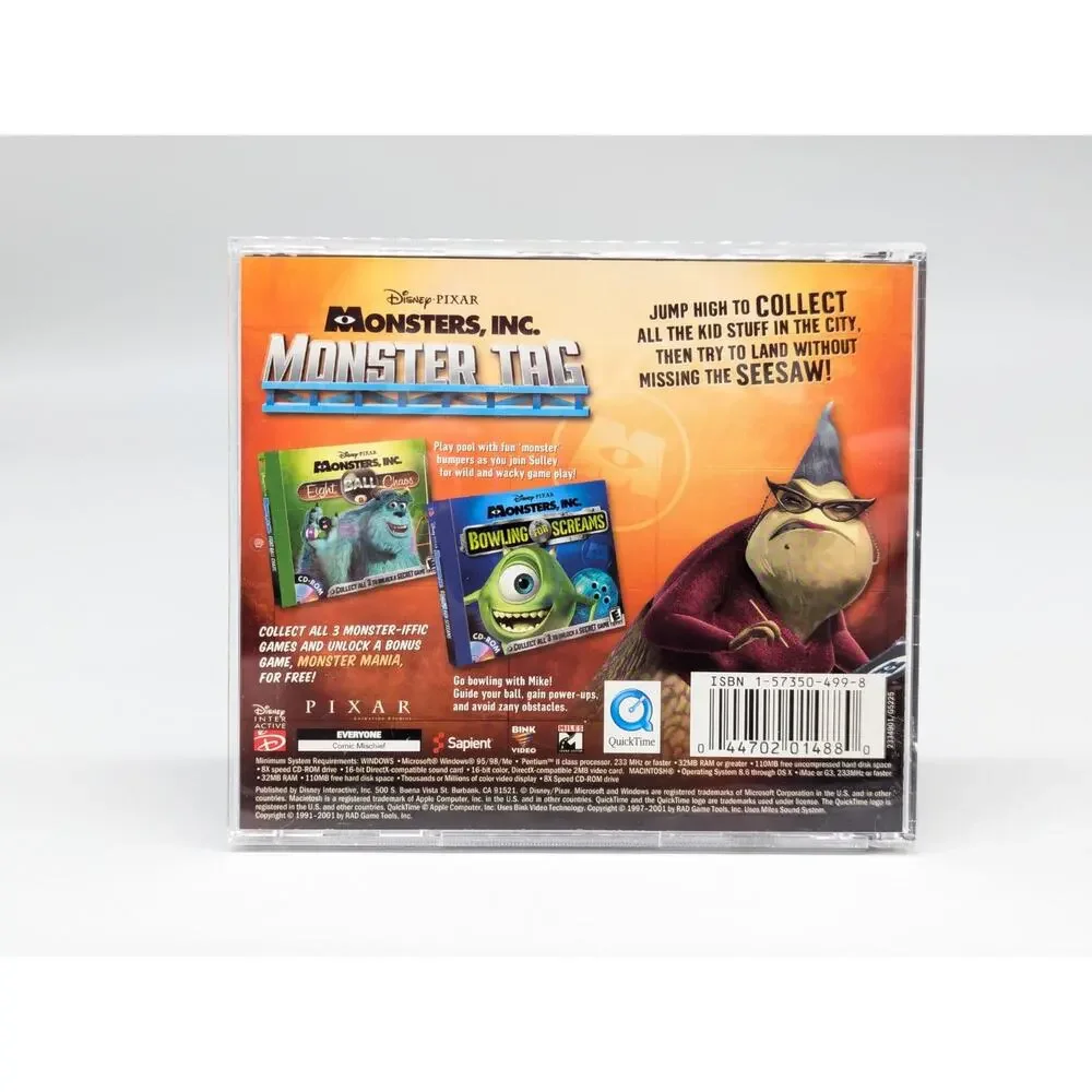 Monsters, Inc Monster Tag PC 2001 Video Game